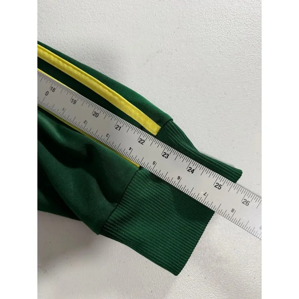 Adidas Originals Track Jacket Men's Size XL Green Yellow Trefoil Full Zip